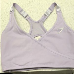 Lilac gym shark sports bra